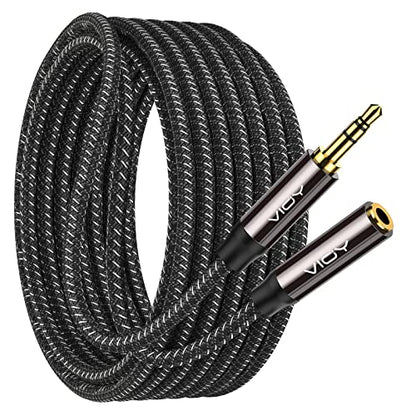 VIOY Headphone Extension Cable 100FT, 3.5mm Male to Female Braided Aux Cord - size: 100FT