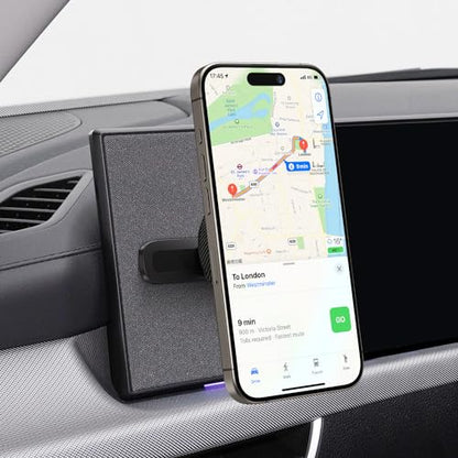 Designed for Hyundai Ioniq 5 Phone Mount, Magnetically Attaches to Metallic Dashboard for 2024 2025 Hyundai Sonata Kona & 2022-2025 Ioniq5 2026 Ioniq 9 [Compatible with MagSafe] - style: Magnetic