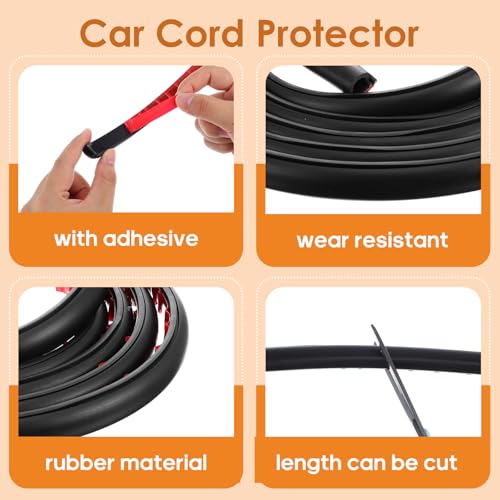 9.84 Ft Windshield Wire Hider for Car - Black PVC Side Opening Cable Cover to Hide Wires on Roof Rack, Light Bar, Dome Light & More - Universal Car Wire Hider - size: 9.84 Ft
