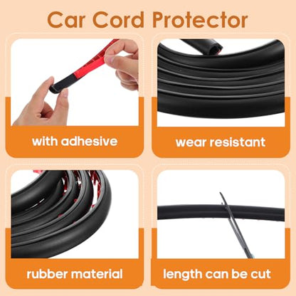 9.84 Ft Windshield Wire Hider for Car - Black PVC Side Opening Cable Cover to Hide Wires on Roof Rack, Light Bar, Dome Light & More - Universal Car Wire Hider - size: 9.84 Ft