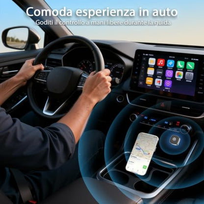 Wireless Carplay Adapter, Suitable for Vehicles Equipped with Cabled CarPlay, Plug and Play Feature enables Fast and Stable CarPlay Wireless Connection, Suitable for 800+ Vehicles (Grey) - color: Grey