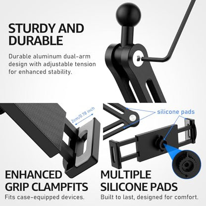 Urmust Dual Arm Tablet Wall Mount Ipad Holder, 4.7-13" - size: 2 Arm-Up to 13"