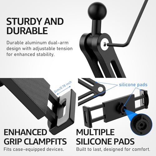 Urmust Dual Arm Tablet Wall Mount Ipad Holder, 4.7-13" - size: 2 Arm-Up to 13"