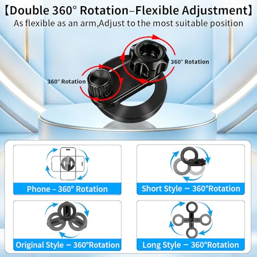 Car Magnetic Phone Holder for Jeep Wrangler 2007-2025 JL JK JKU 4XE ，Gladiator 2020-2025 JT，Compass 2011-2016 Interior Circle Air Vent Accessories Cell Cellphone Mount Magnet Stand Mobile Cradle