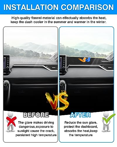 Cartist Dashboard Cover Mat for 2019-2022 2023 2024 2025 Toyota RAV4 Accessories Dash Cover Suede Dash Mat Sunshade Glare UV Rays Protector - size: dash mat for Toyota RAV4 2019-2025