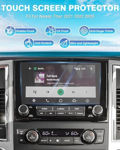 Karltys 2PC Screen Protector for Nissan Titan/Titan XD 2021-2024 9-Inch [No Glare & Fingerprint] Tempered Glass Nissan Titan/Titan XD Touchscreen Accessories - size: 9"Nissan Titan/Titan XD 2021-2024
