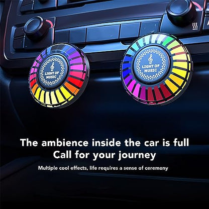 Voice Activated Rhythm Light, Sound Activated LED Lights, RGB Colorful Magnetic Pickup Music Sync Lights, Rechargeable ambient Lights for Car, Party, Desktop, DJ, Gaming Room