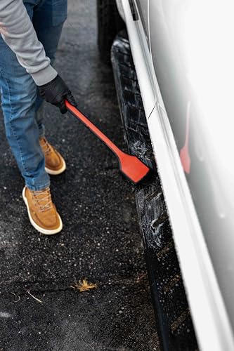 Detail Factory - Fender Well Brush - Ergonomic ProGrip Handle, Stiff Synthetic Bristles, Ergonomic Design, Clean Your Wheel Wells with Ease - Octane Underglow - color: Underglow
