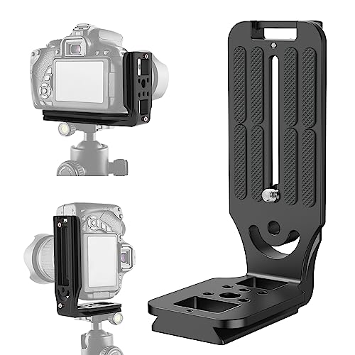 (Real Single One) DSLR Camera L Bracket Quick Release Plate Vertical Horizontal Switching Tripod Compatible with Canon Nikon Sony DJI Ronin Zhiyun Stabilizer Tripod Monopod Can't fit Manfrotto