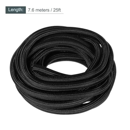 MECCANIXITY Split Sleeve Wire Loom 9/16" 25Ft Black Self Wrapping Braided Sleeve UL94-V2 Fireproof PET Sleeving for Automotive, Home Cable Management - color: Black, size: 9/16 Inch x 25Ft
