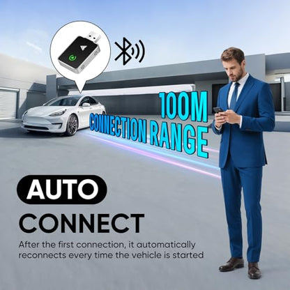Wireless CarPlay Adapter, 2-in-1 Mini Size CarPlay & Android Auto Adapter - style: without WIFI