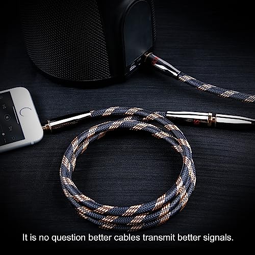 SKW Durable AUX Extension Cord, Pure Audio Transmission, 3.5mm Aux Jack Audio Extension Cable, Double Shielded Braided Male to Female Aux Adapter 6.5ft/2m - size: 6.5ft (2m)