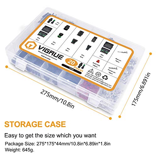 VIGRUE 20 Sets Waterproof Automotive Weatherpack Connector Kit with Terminals & Seals, 1/2/3/4/6 Pin Electrical Wire Connectors for Wire Harness Repair, Cars, Trucks, Motorcycles, Marine & RV - size: 20 Sets 1/2/3/4/6 Pin