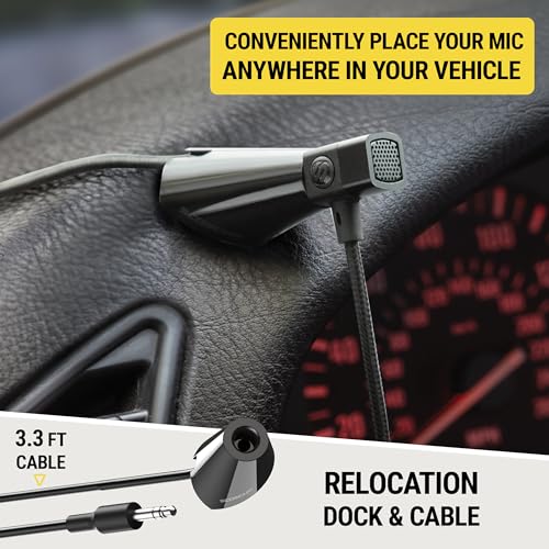 Scosche CAUXMICB4-SP Hookup Premium USB-C to 3.5mm Auxiliary Jack Adapter, Braided Audio Cable with Built-in Mic and Relocation Dock for Convenient Placement and Hands-Free Phone Calls - size: 3 ft, style: USB-C to AUX w/ Microphone