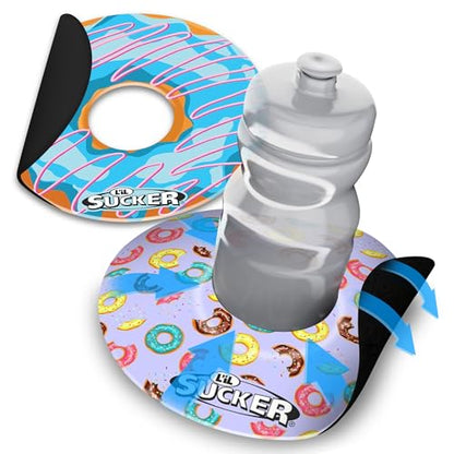Lil Sucker Suction Cup Holder – Universal Drink Holder for Paddle Board, Kayak, ATV & Boat – Clip-On Coffee Anti-Spill - Donut Pack of 2 - color: Donut