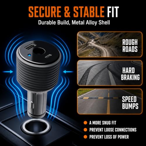 60W Starlink Mini Car Adapter, 24V Step Up Converter, Dual USB & DC Ports