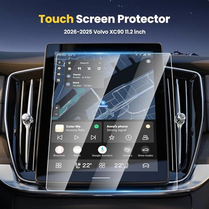 Karltys Screen Protector for 2025 2026 Volvo XC90/Hybrid & 2026 XC60/Hybrid 11.2 Inch [No Glare & Fingerprint] Tempered Glass Volvo XC90/XC60 Accessories - size: 11.2"Volvo XC90 2025 2026
