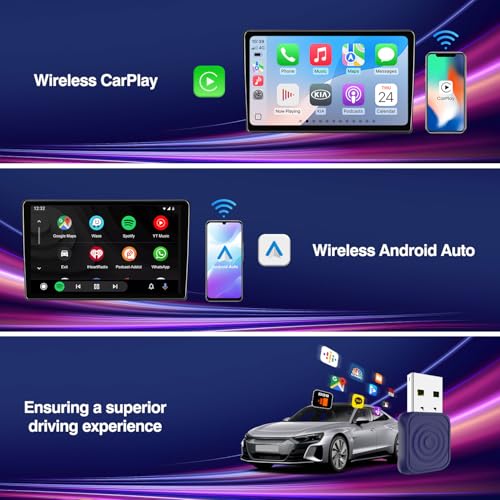 CarlinKit MiNi Ultra Wireless CarPlay & Android Auto Adapter, Plug & Play