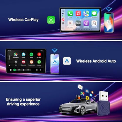 CarlinKit MiNi Ultra Wireless CarPlay & Android Auto Adapter, Plug & Play
