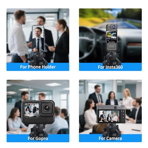 HYS Strong Heavy Duty Windshield Suction Cup Mount -1/4" to M5 & 1/4" Threaded Tripod Screw Adapter Double Head Stud Standard Mounting Thread Converter for Most Dash Cam, DVR, GPS and Sports Camera