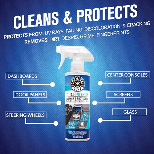 Chemical Guys, Total Interior Cleaner Variety Kit, New Car & Black Cherry - size: 48 Fl Oz (Pack of 1), style: 3-Pack + Towel