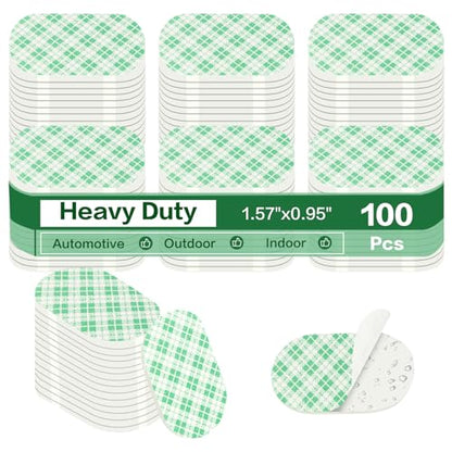 MINGXIN 100Pcs Double Sided Foam Tape Pads, Double Coated Pre-Cut Oval Mounting, 1.5mm Thick Heavy Duty White Polyurethane Foam with High Tack Adhesive for Crafts, Home, Outdoor Signs& Car (40x24mm) - color: 40*24mm Oval