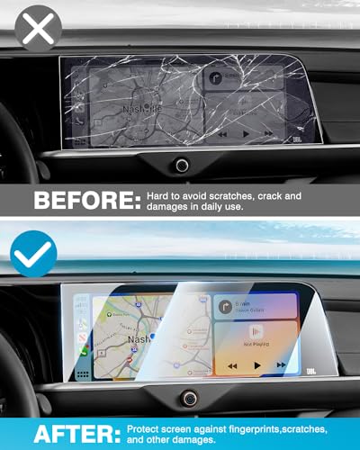 Karltys 2 Pack Screen Protector for 2023-2025 2026 Toyota Crown XLE/Limited/Platinum Accessories, 12.3-Inch Touchscreen Tempered Glass Navigation - size: 10.23" Toyota Crown 2023-2025 2026