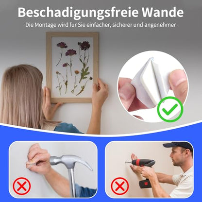Double Sided Foam Tape, 3mm Thick 48Pcs Heavy Duty Waterproof Adhesive Pads for Wall, Car, Photo Frame & Office - color: White