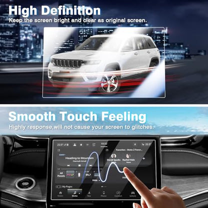 Karltys[Upgrade 2 Pack Screen Protector for 2025-2022 Jeep Grand Cherokee L/4xe 10.1-Inch [No Glare & Fingerprint] Screen Tempered Glass 2025-2022 Jeep Grand Cherokee Accessories(Not for 8.4 Inch) - size: 10.1"Jeep Grand Cherokee L/4xe 2025-2022