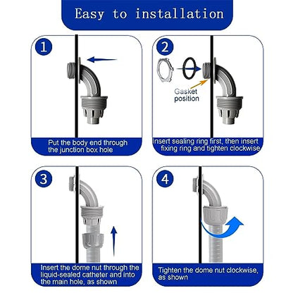 (3/4" Conduit Parts 60 Pack) Yariwiz 3/4 PVC Electrical Conduit Fitting Plastic Liquid Tight Conduit Connector Kit, Include 20 Conduit Couplings, 20 Conduit 90 Degree Elbows and 20 Conduit Straps - style: 3/4" Part Kit-60 Pack