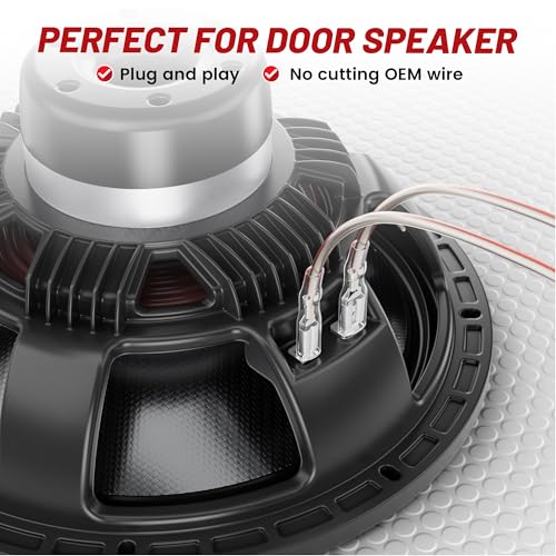 RED WOLF Door Speaker Wire Harness Connector for 2023-2025 Chevy Equinox, 2020-2024 GMC Sierra 1500, 2016-2020 Buick Encore Replacement Front Rear Speakers Audio Adapter Plug, 1 Pair