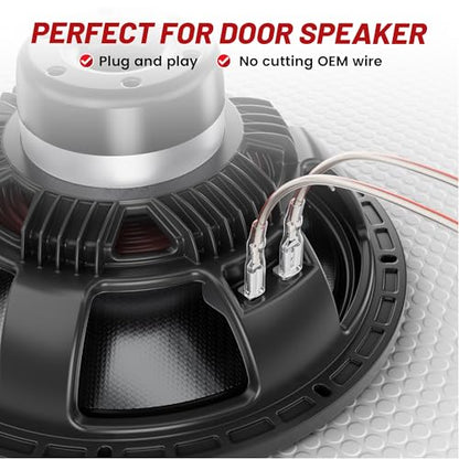 RED WOLF Door Speaker Wire Harness Connector for 2023-2025 Chevy Equinox, 2020-2024 GMC Sierra 1500, 2016-2020 Buick Encore Replacement Front Rear Speakers Audio Adapter Plug, 1 Pair