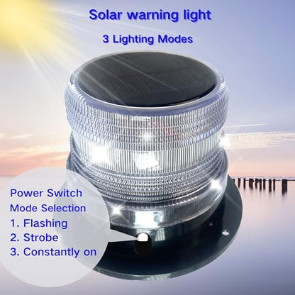 Cloud Fire LED Anchor Light for Boat Yacht, Magnetic Solar Powered White - color: White