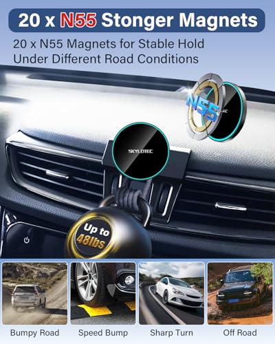SKYLOTEC Magnetic Charger Phone Holder for Mazda CX-5 CX 5 2017-2025 - color: Magnetic Wireless Charger, size: CX-5 2017-2025
