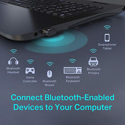 TP-Link USB Bluetooth Adapter for PC, Bluetooth 4.0 Dongle Receiver, Plug & Play, Nano Size, EDR & A2DP Technology, Supports Windows 11/10/8.1/8/7/XP for Desktop, Laptop, Keyboard, etc (UB400) - style: UB400