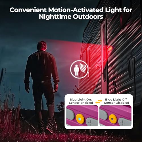 BougeRV Camping Light AL01, Movable Area Rechargeable Lantern Tent, Magenta - color: Magenta