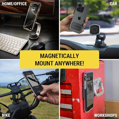 Scosche MPLT54T-4PKBP0 MagicMount Replacement Plate Kit for Magnetic Car Phone Mount Holder, Metal Plates w/Extra Strength Hold for Smartphone, Tablet, Magnet Cell Phone Stand & Phone Case, Pack of 4 - size: 4 Plates, style: Heavy Duty
