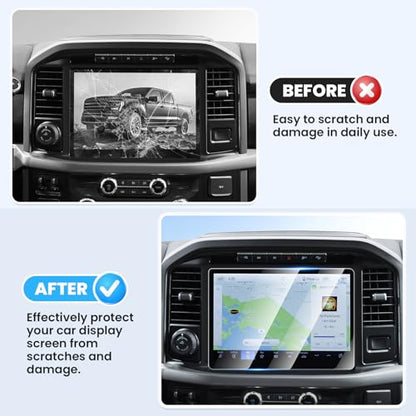 Canvcle Screen Protector for Ford F-150 2021-2025 2026/F150 Lightning 2022-2025 2026, 12 Inch Touch Screen Protector Tempered Glass Screen Cover Navigation Display Infotainment Protective Film - size: 2021-Present Ford F-150/F150 Lightning 12 Inch