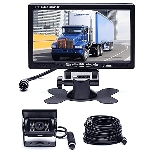 Hikity 7" Backup Camera with Monitor Kit Waterproof Reverse Camera - size: 7 inch + 1 Wired Cam