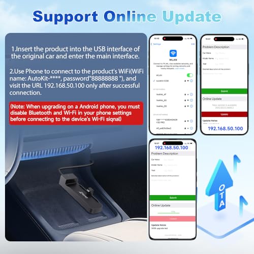 Carlinkit FireDrive Link Pro Car TV Converter, Wireless CarPlay Adapter with HDMI for Fire TV Stick Streaming, Convert Wired CarPlay to Wireless Android Auto & Apple CarPlay Dongle, Plug & Play