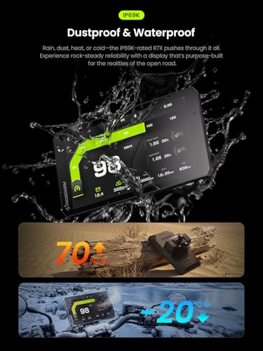 R7X Wireless Motorcycle Apple CarPlay & Android Auto Screen, Quick-Release Cradle (BMW-Style Convenience), 7" 1200 Nits 60fps Display, IP69K Waterproof, Action Camera Control, Universal Fit - size: R7X Motorcycle Carplay for Non-BMW
