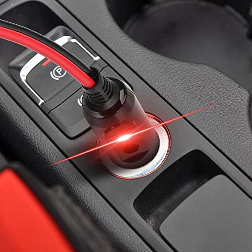 SinLoon Cigarette Lighter SAE Battery Charger Cable with Switch, 12V, 10FT