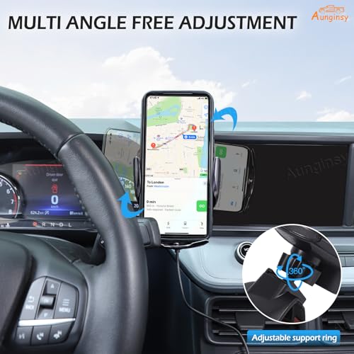 Car Mobile Phone Holder Compatible with Ford Maverick 2022-2025 Center Console Multimedia Display Left Side Panel Cell Phone Mount Dashboard Vent Clip Bracket Universal Phones Navigation Accessories - style: Style D