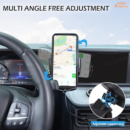 Car Mobile Phone Holder Compatible with Ford Maverick 2022-2025 Center Console Multimedia Display Left Side Panel Cell Phone Mount Dashboard Vent Clip Bracket Universal Phones Navigation Accessories - style: Style D