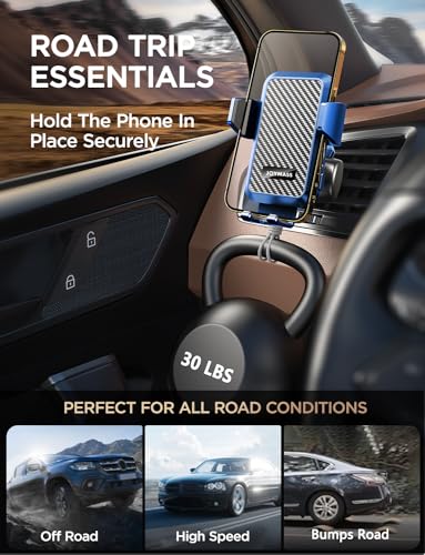 Wireless Car Charger, JOYMASS 15W Fast Charging Auto Clamping Car Charger Cell Phone Holder Mount Vent for iPhone 15 14 13 12 Mini Pro Max, Samsung Galaxy S24 Ultra S23 S22 S21+ Note 20, etc - Blue - color: BLUE