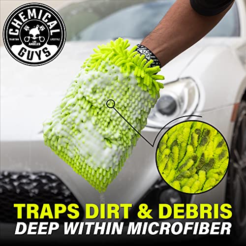 Chemical Guys Chenille Premium Scratch-Free Microfiber Wash Mitt for Car Washing,Lime Green,Ultra-Soft Car Wash Gloves,Swirl-Free Finish,Safe for Trucks,SUVs,Motorcycles,and More,(Pack of 24) - size: 24 Pack