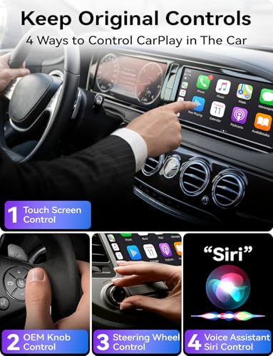 Wireless CarPlay Adapter for iPhone, Stable Fast Mini Carplay Adapter, 2026 Upgraded Wired to Wireless Carplay Dongle, Plug & Play, OTA Upgrade, for iOS 10+ & Cars with Wired CarPlay (Gray)