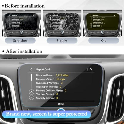 SKTU 2024 Chevy Equinox Screen Protector for 2018-2024 Equinox LT Premier/2016-2025 Malibu/2016-2019 Volt (LT, Premier) Anti-Scratch HD Clear(8 Inch) - color: 2018-2024 Equinox 8 Inch