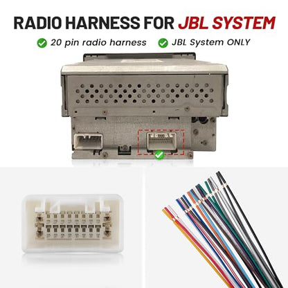 RED WOLF Radio Wiring Harness W/JBL Amplifier System for 2001-2007 Toyota Highlander 2002-2006 Camry Lexus ES 330 2002-2006, 20-Pin Wire Connector Install Aftermarket Stereo Head Unit