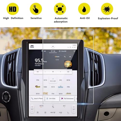 151x84mm Car Screen Protector for Stereo Radio, 9H HD Clear Tempered Glass - size: 151x84 mm